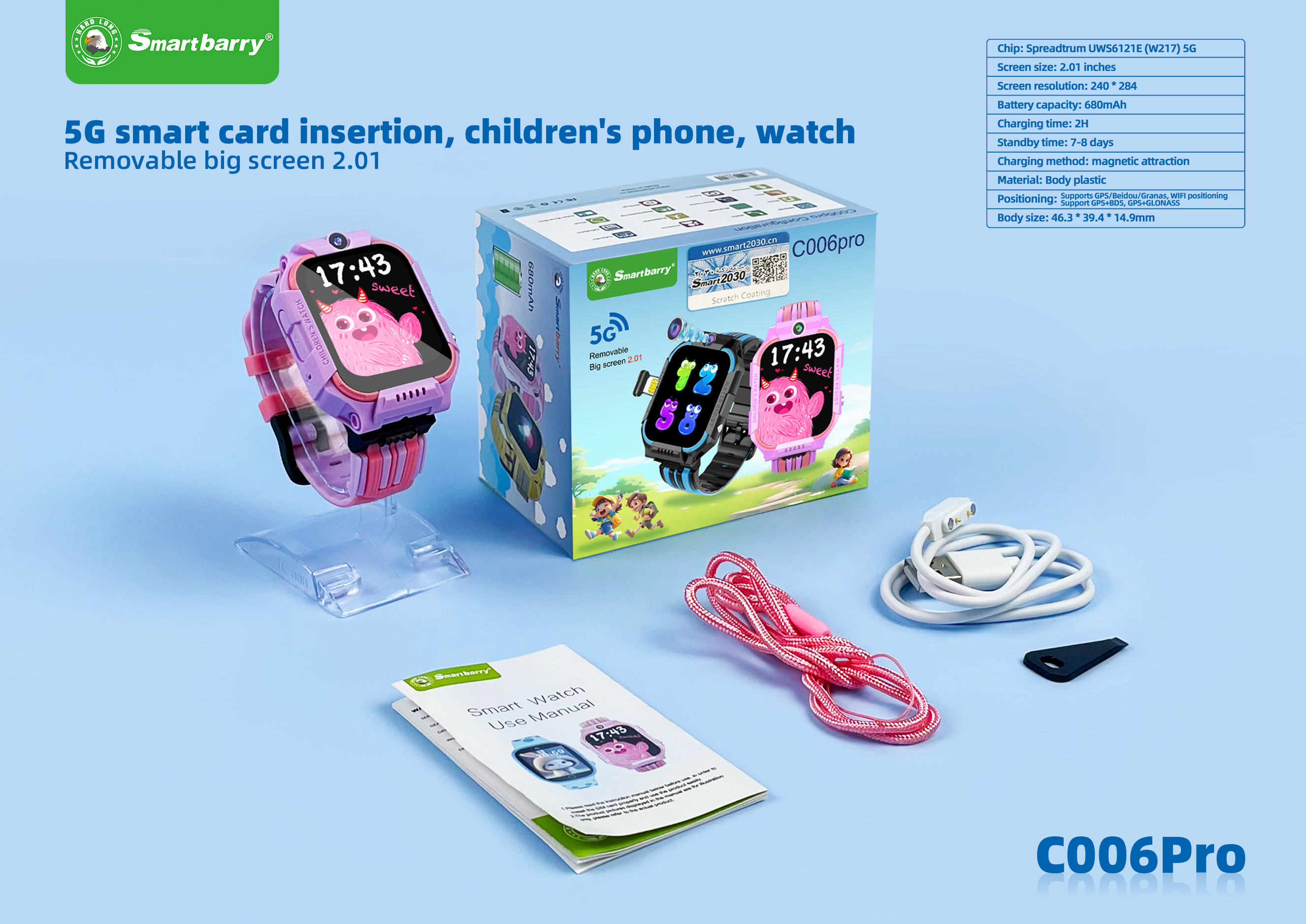 4G card insertion smartwatch C006 PRO,Huilong Group