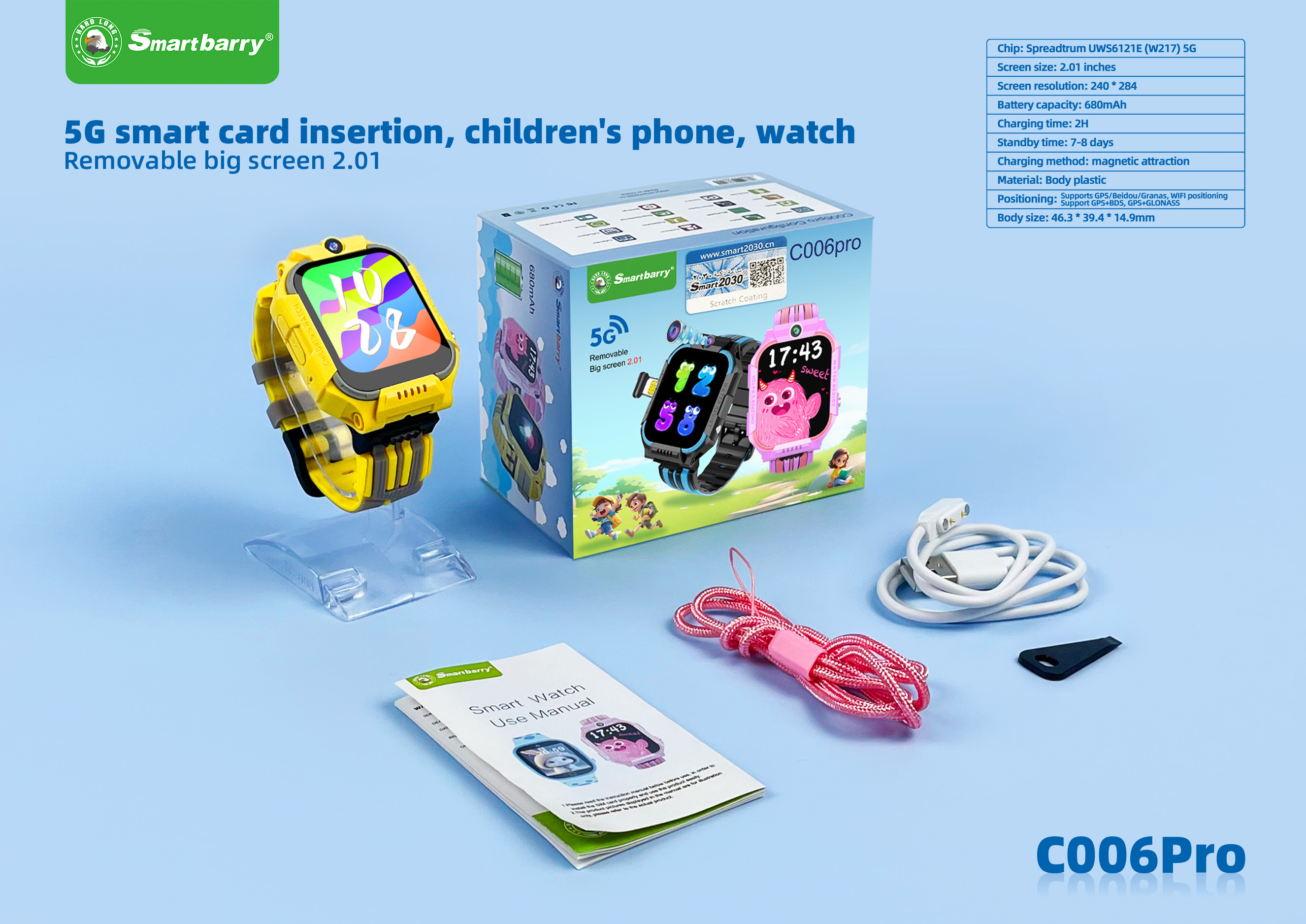 4G card insertion smartwatch C006 PRO,Huilong Group