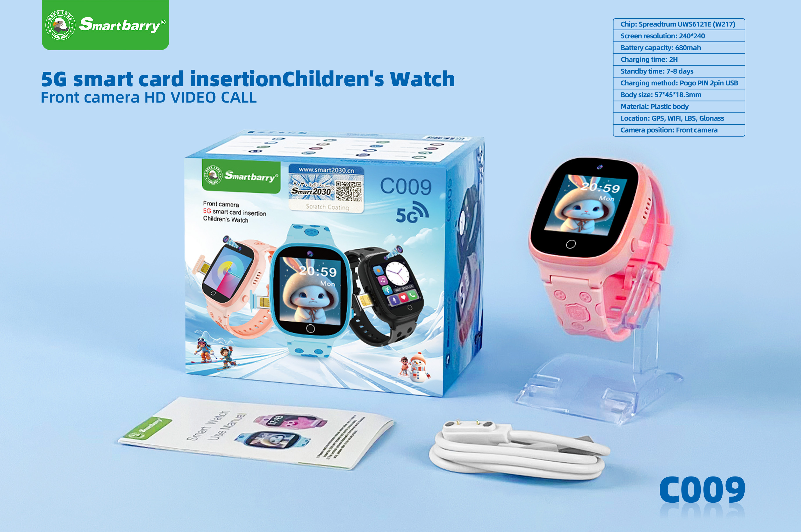 4G card insertion smartwatch C009,nodizz