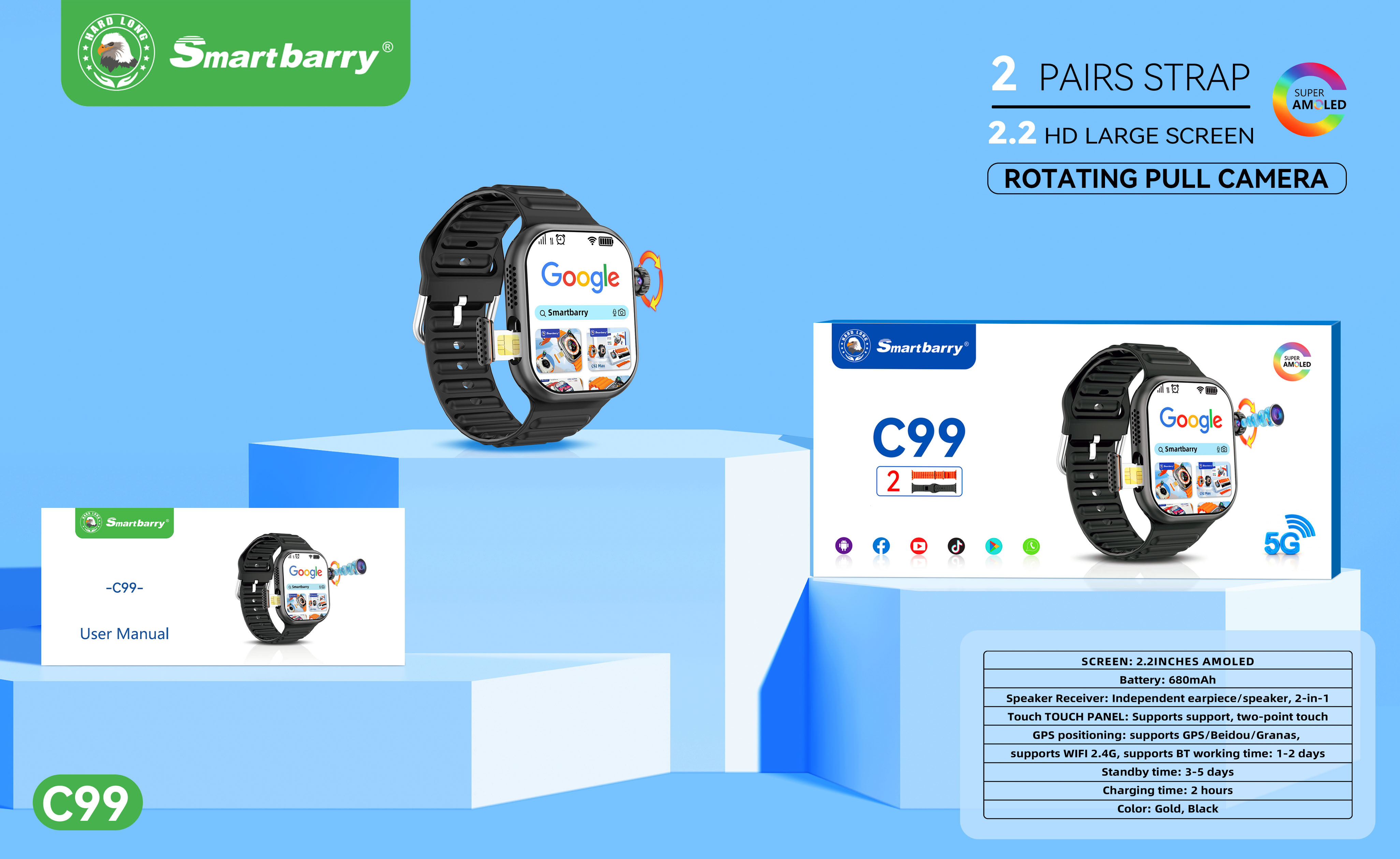 4G card insertion smartwatch C99,nodizz