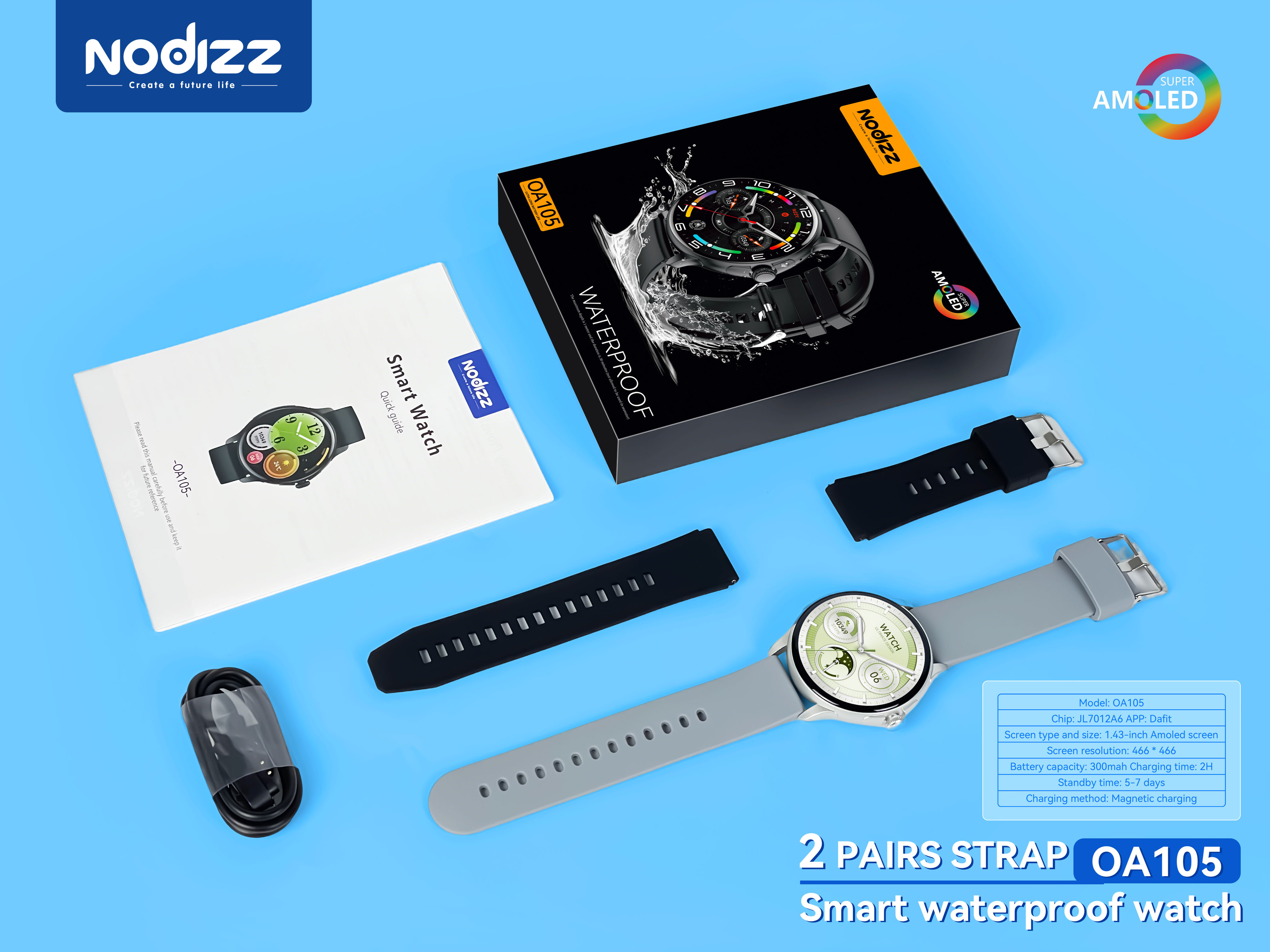 Waterproof smartwatch OA105,Huilong Group