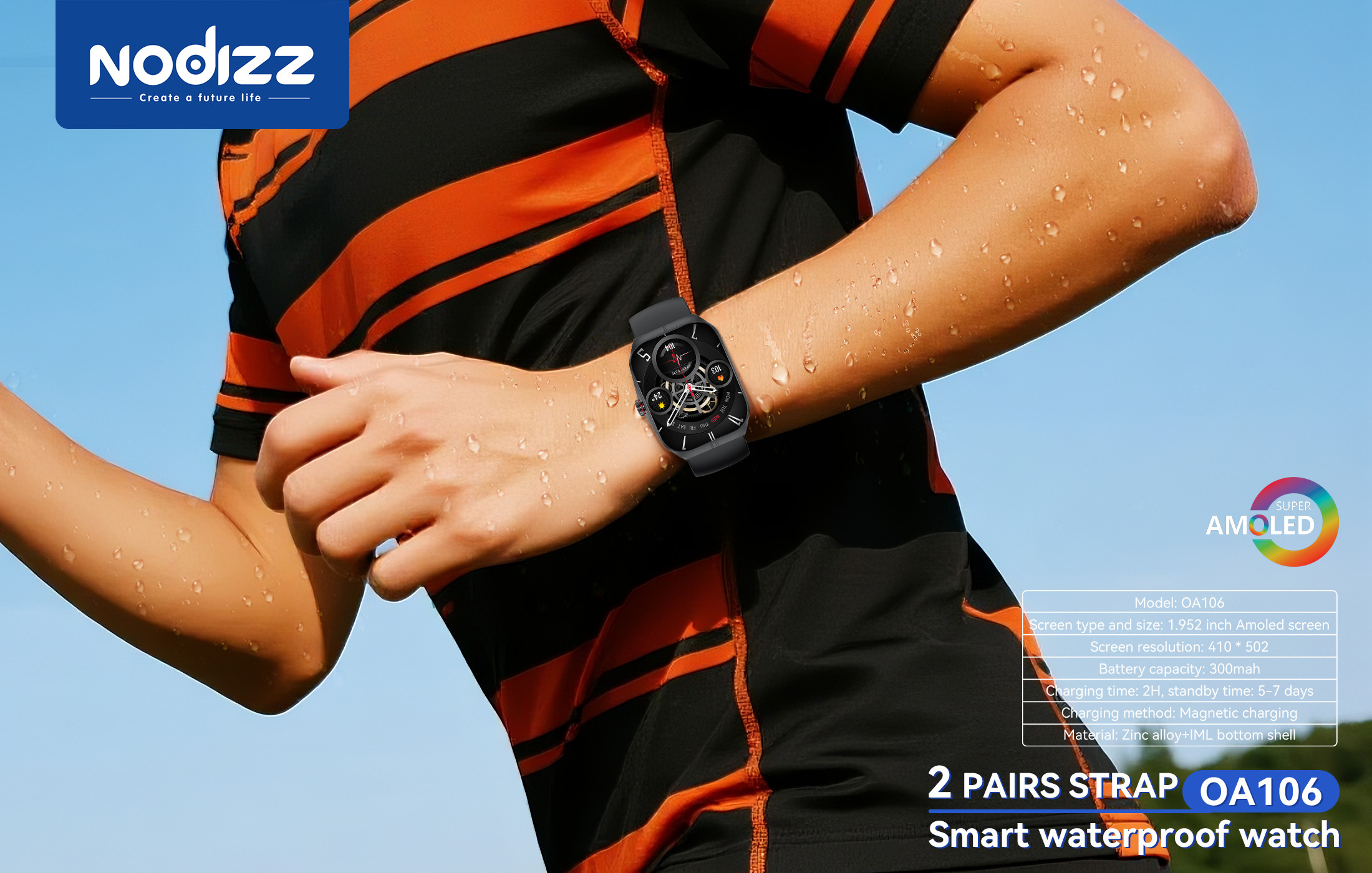Waterproof smartwatch OA106,Huilong Group