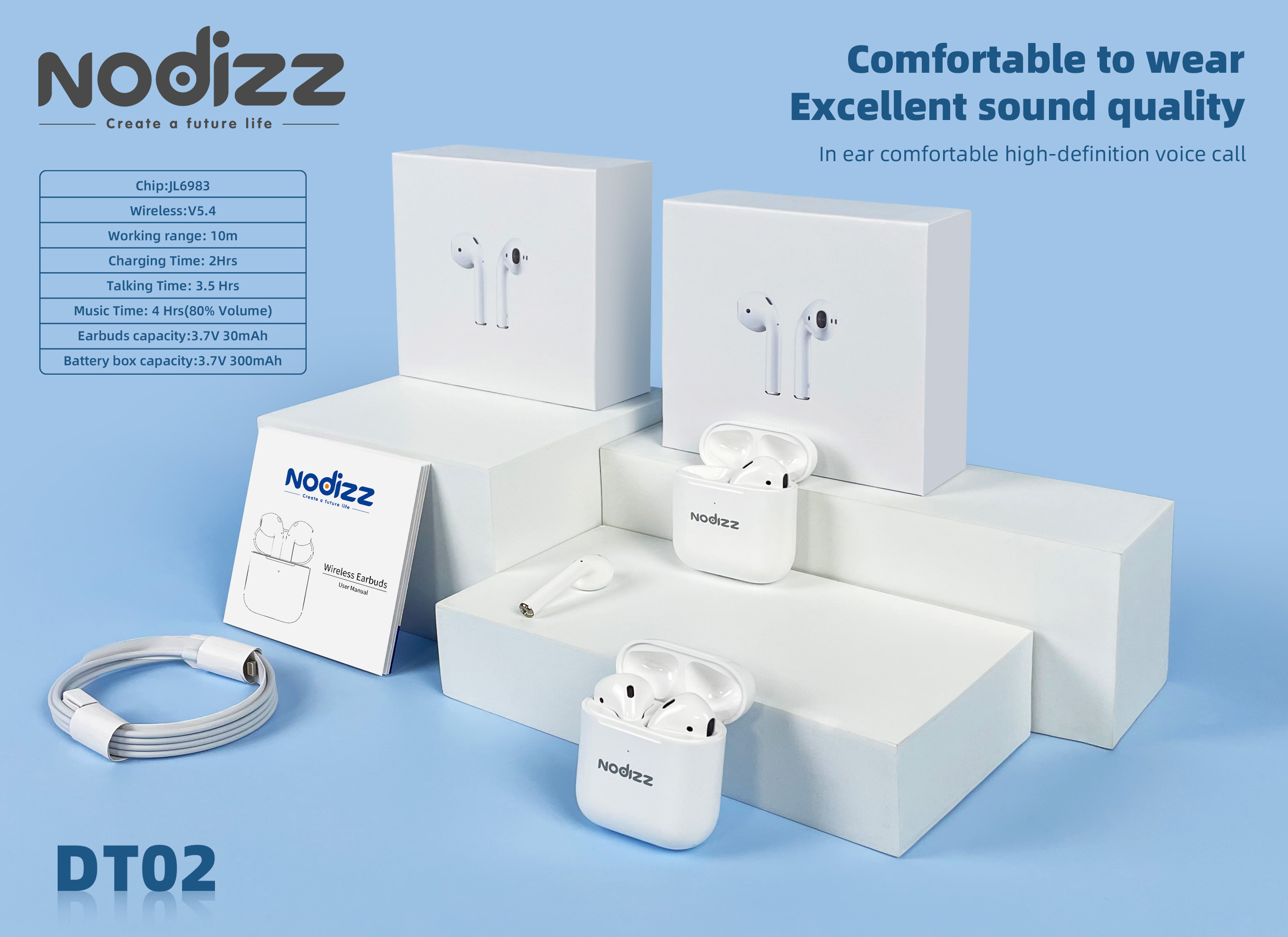 Bluetooth headset DT02,nodizz