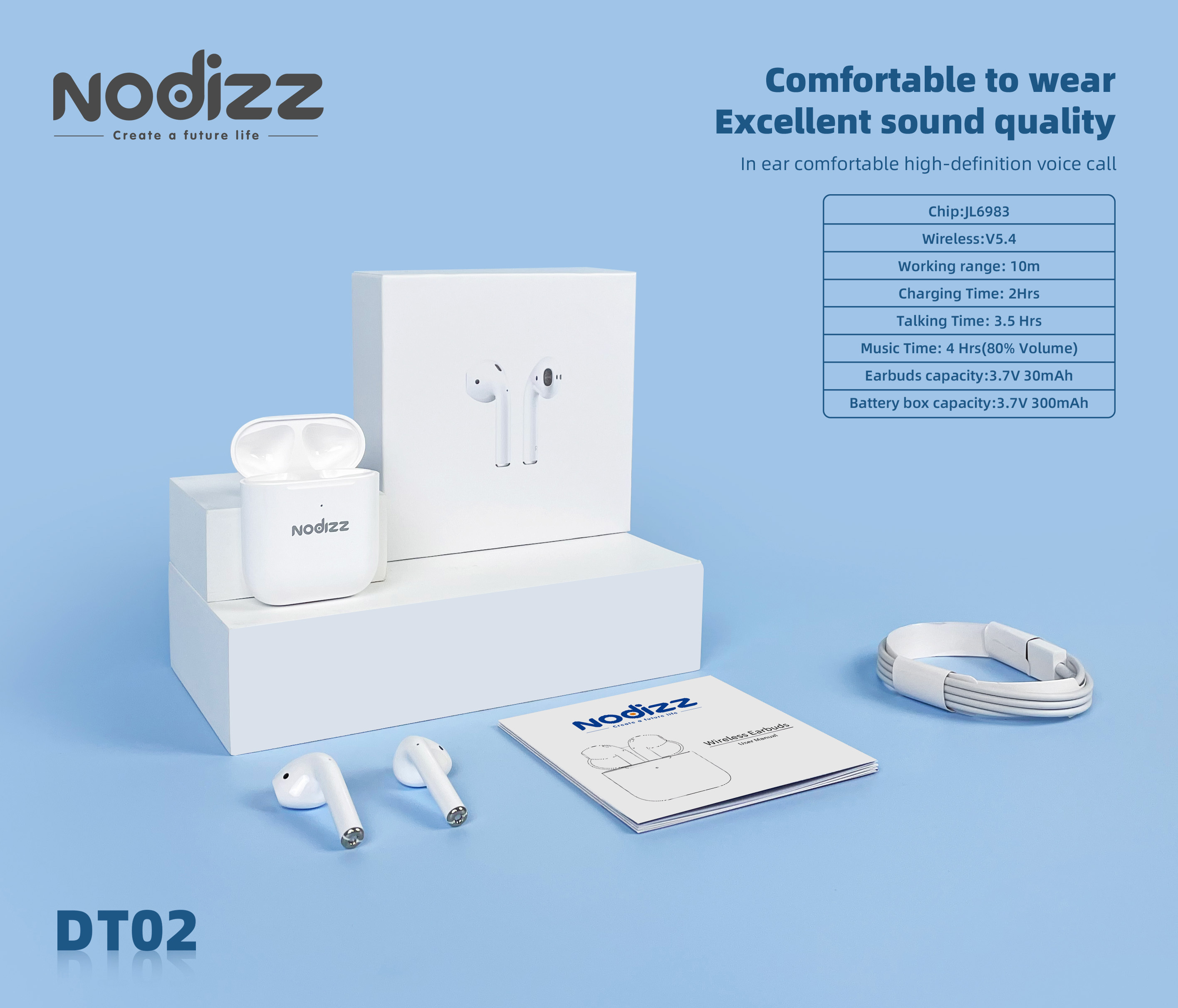 Bluetooth headset DT02,nodizz