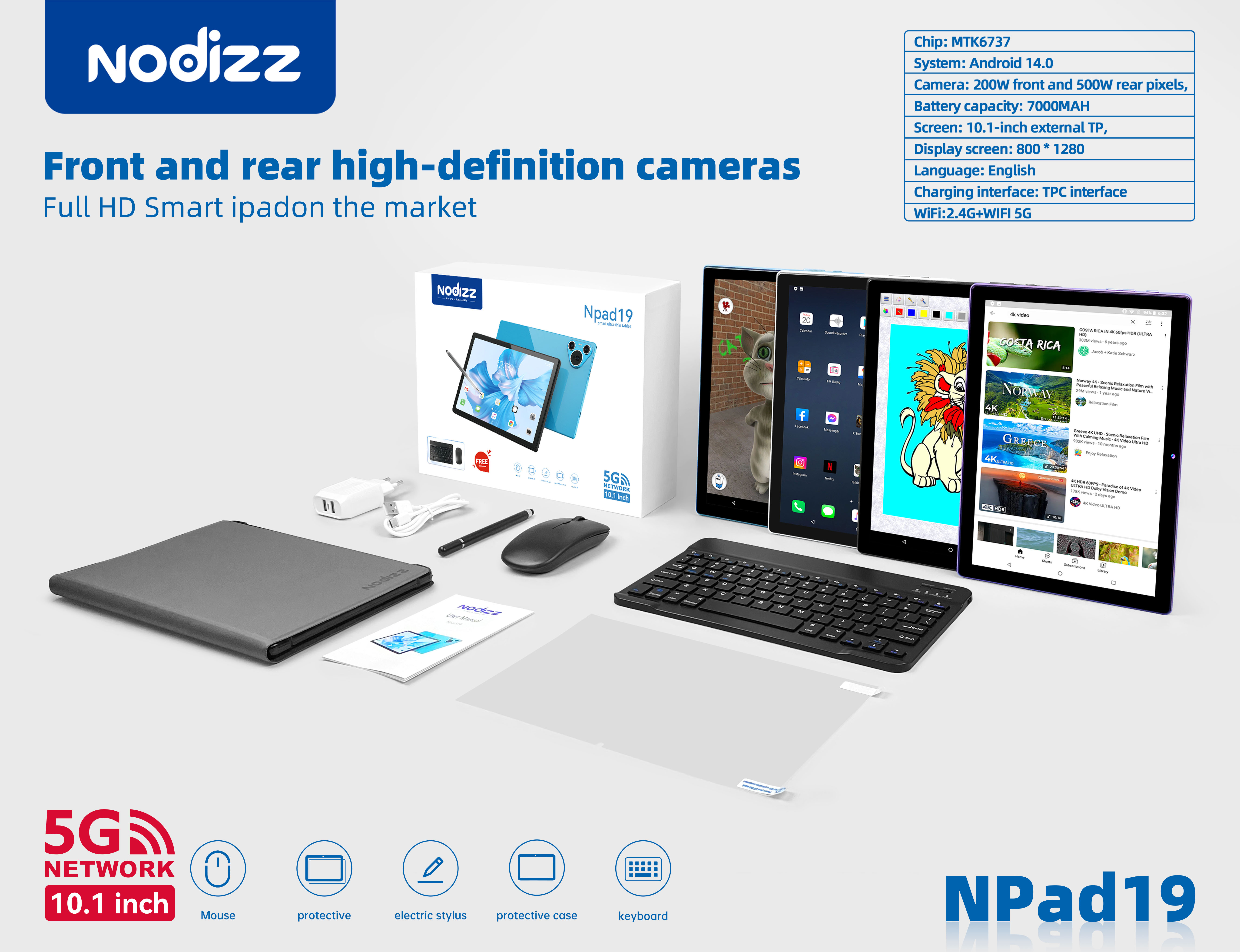 Adult tablet computer Npad19,nodizz