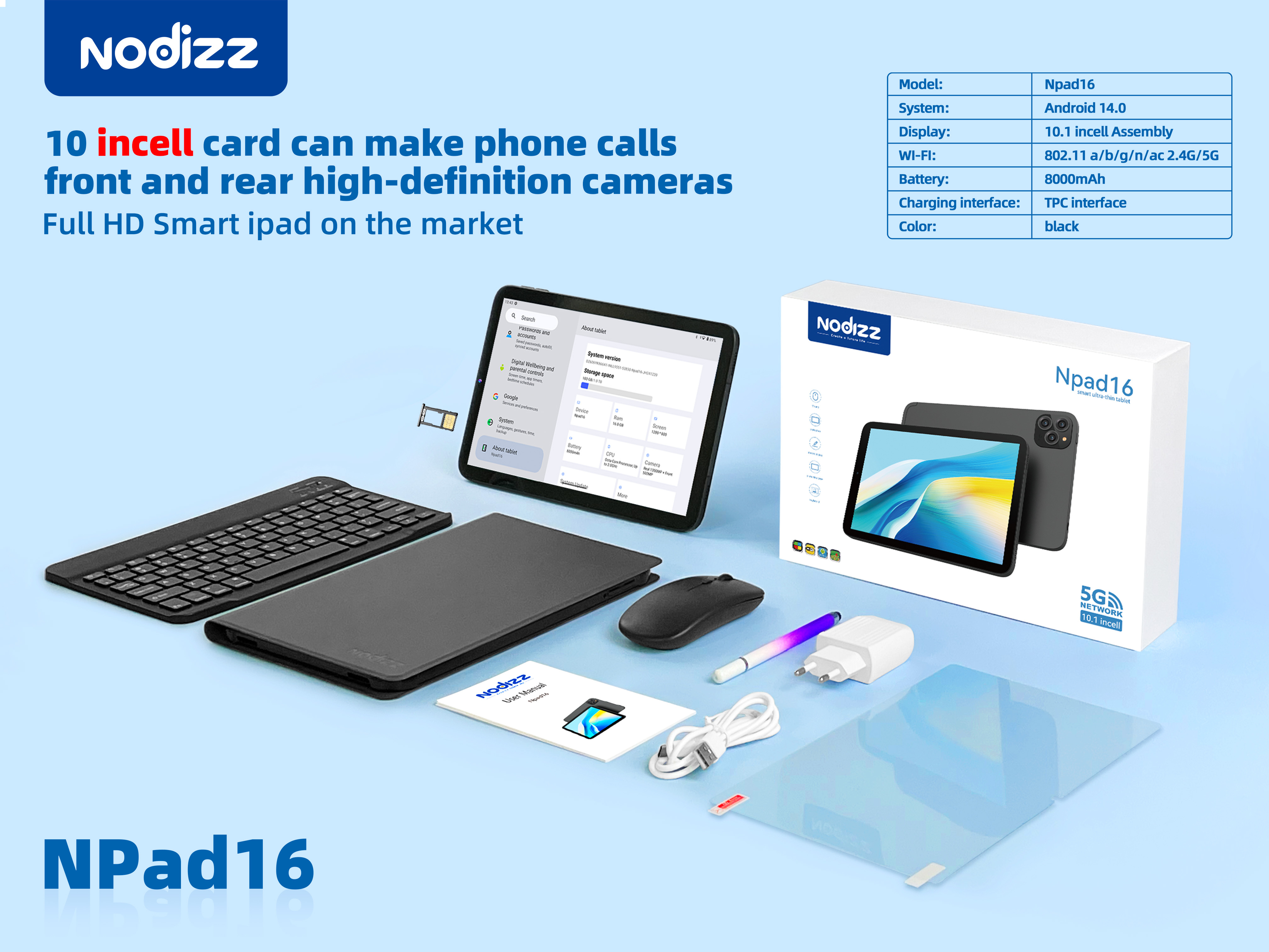 Adult tablet computer Npad16,nodizz