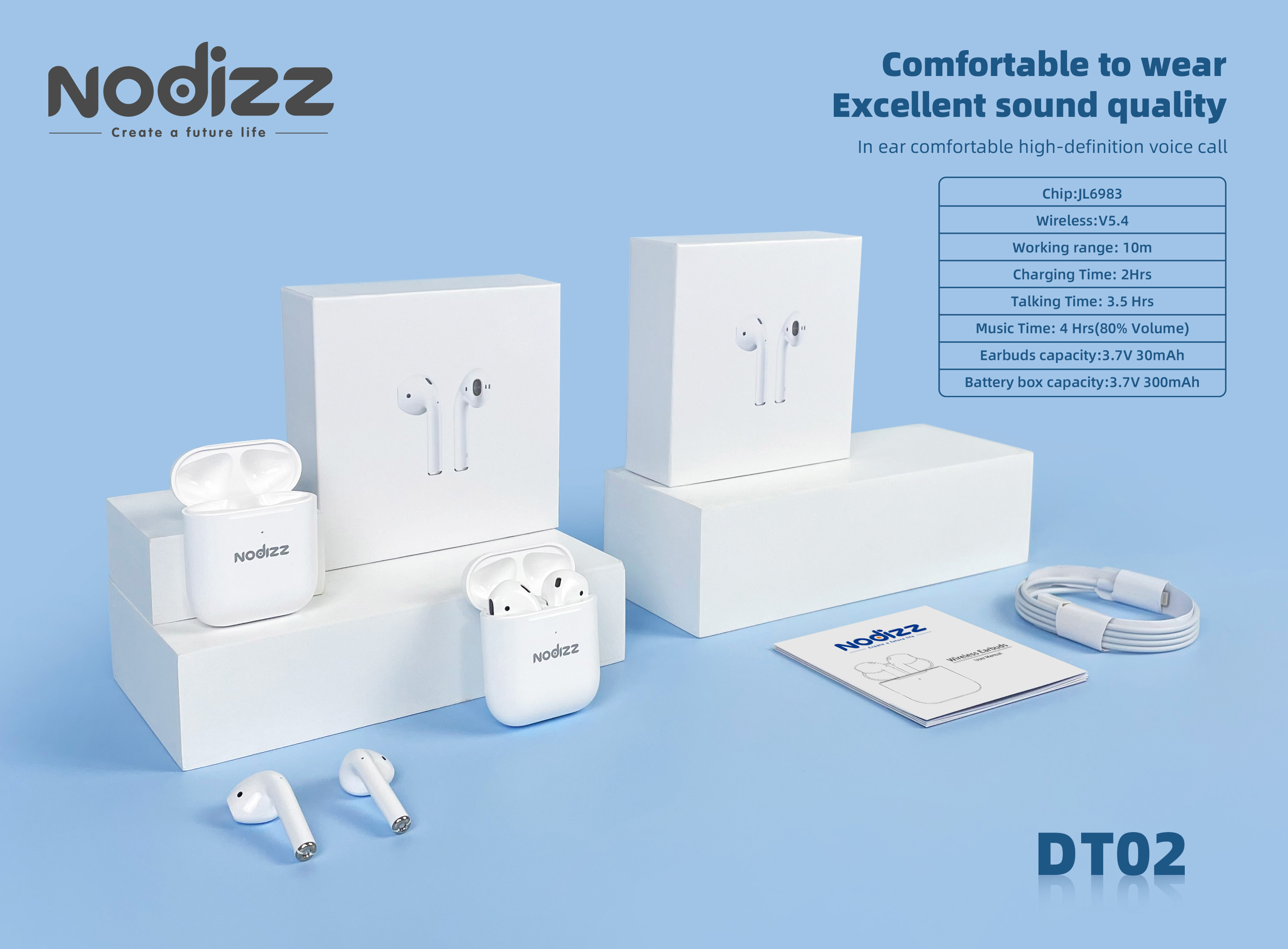 Bluetooth headset DT02,nodizz