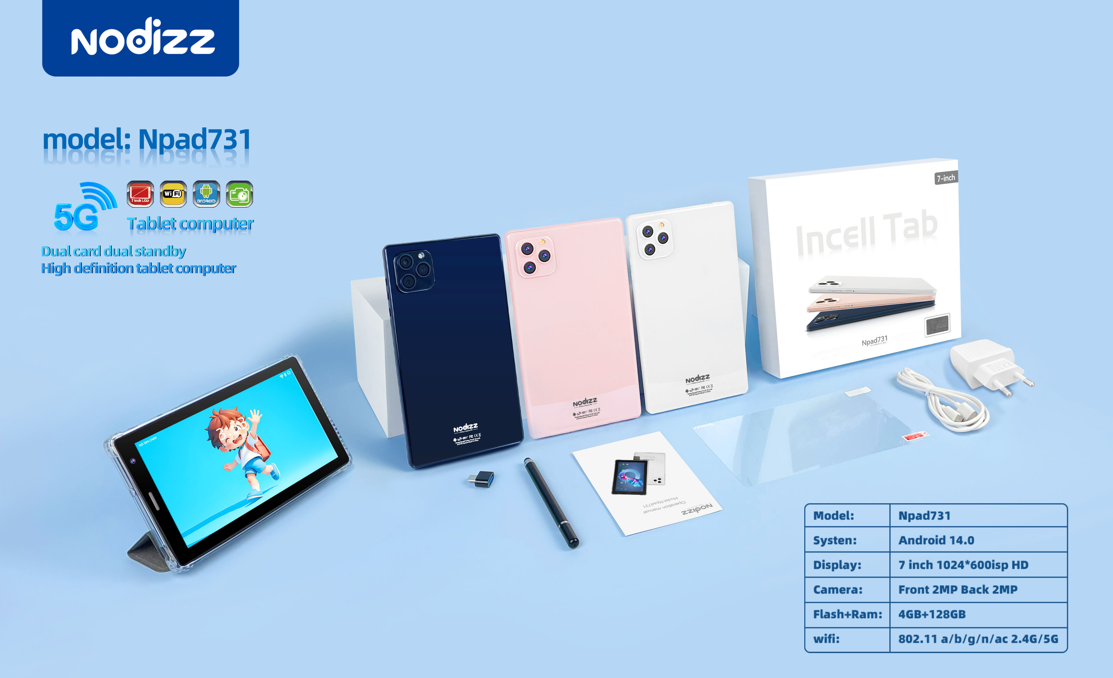 Adult tablet computer Npad731,nodizz