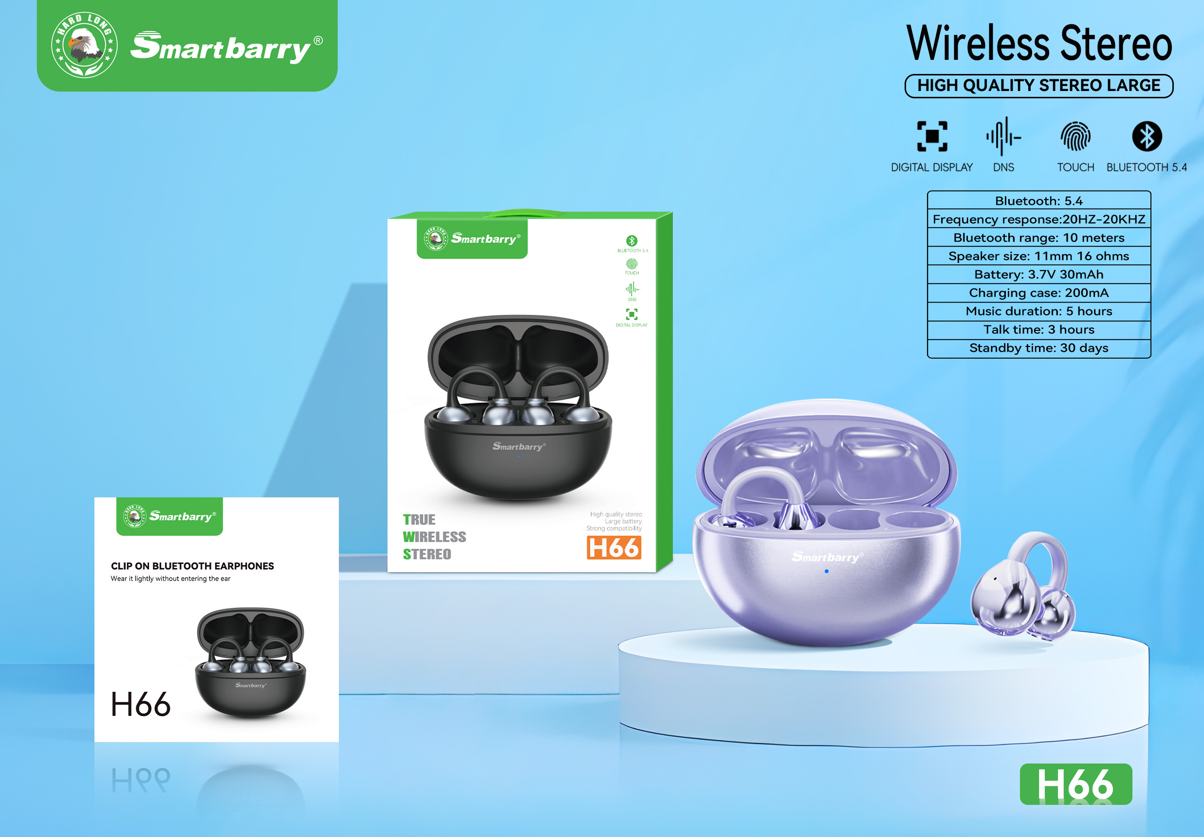 Bluetooth headset H66,Huilong Group