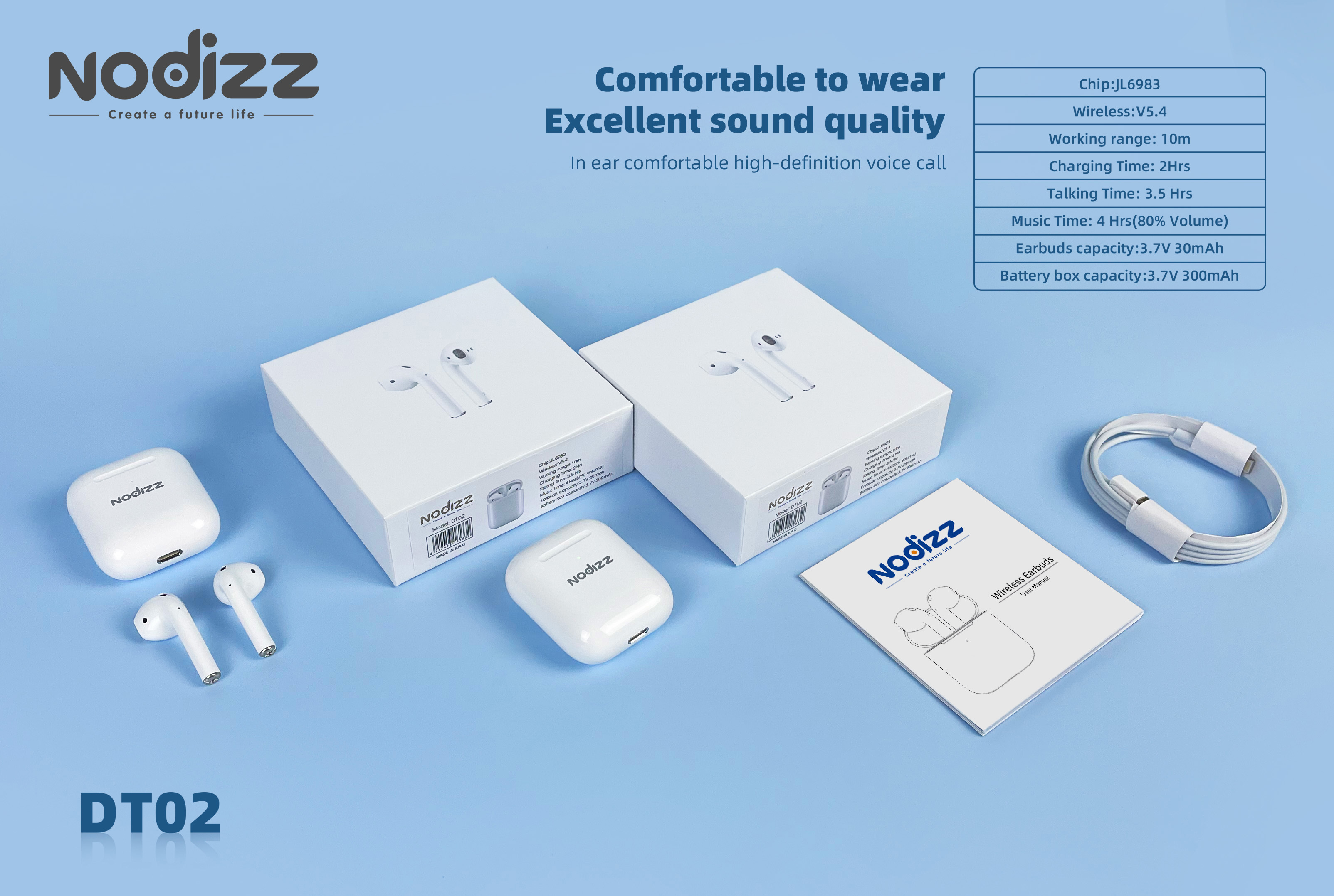 Bluetooth headset DT02,nodizz