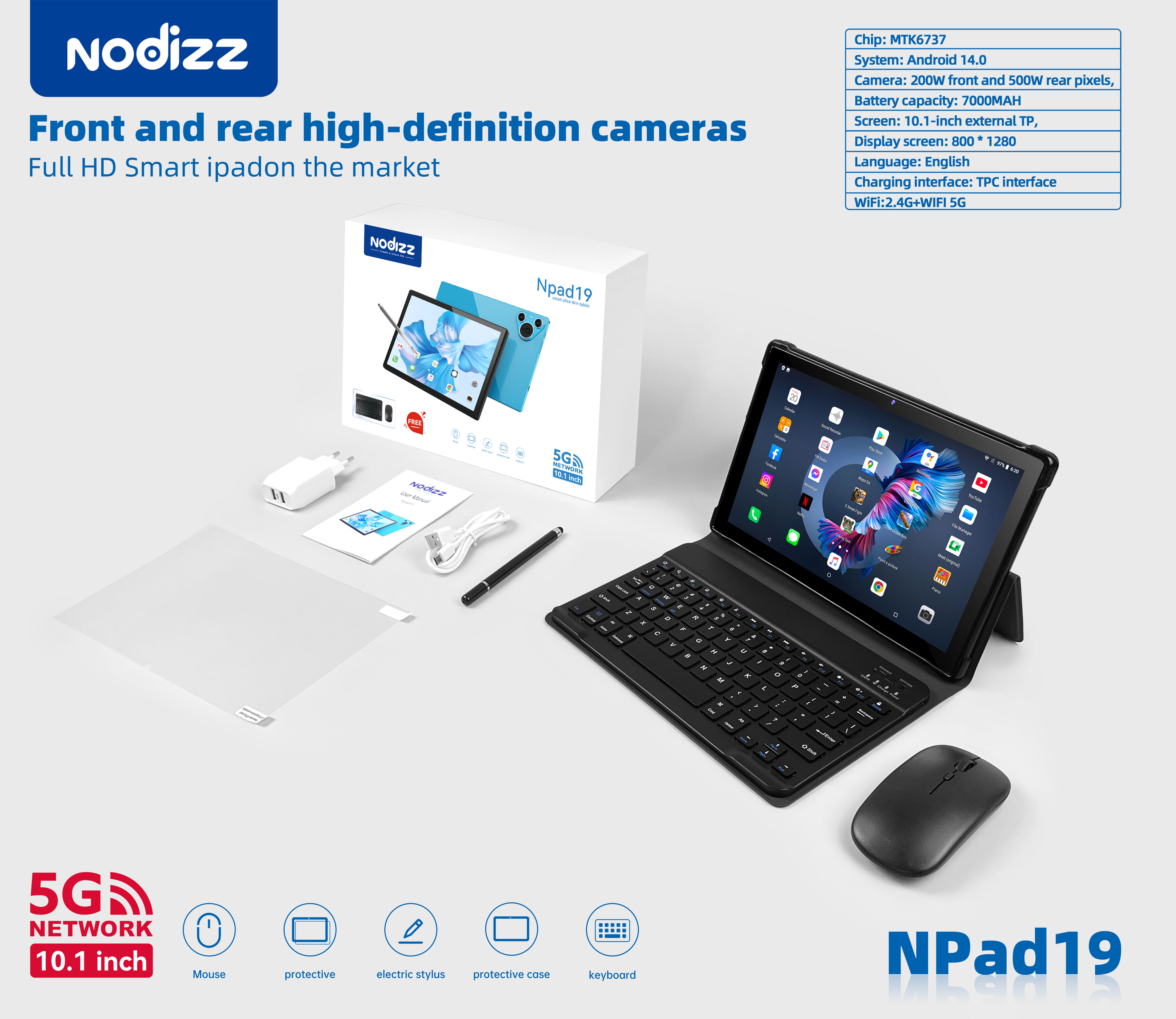 Adult tablet computer Npad19,nodizz