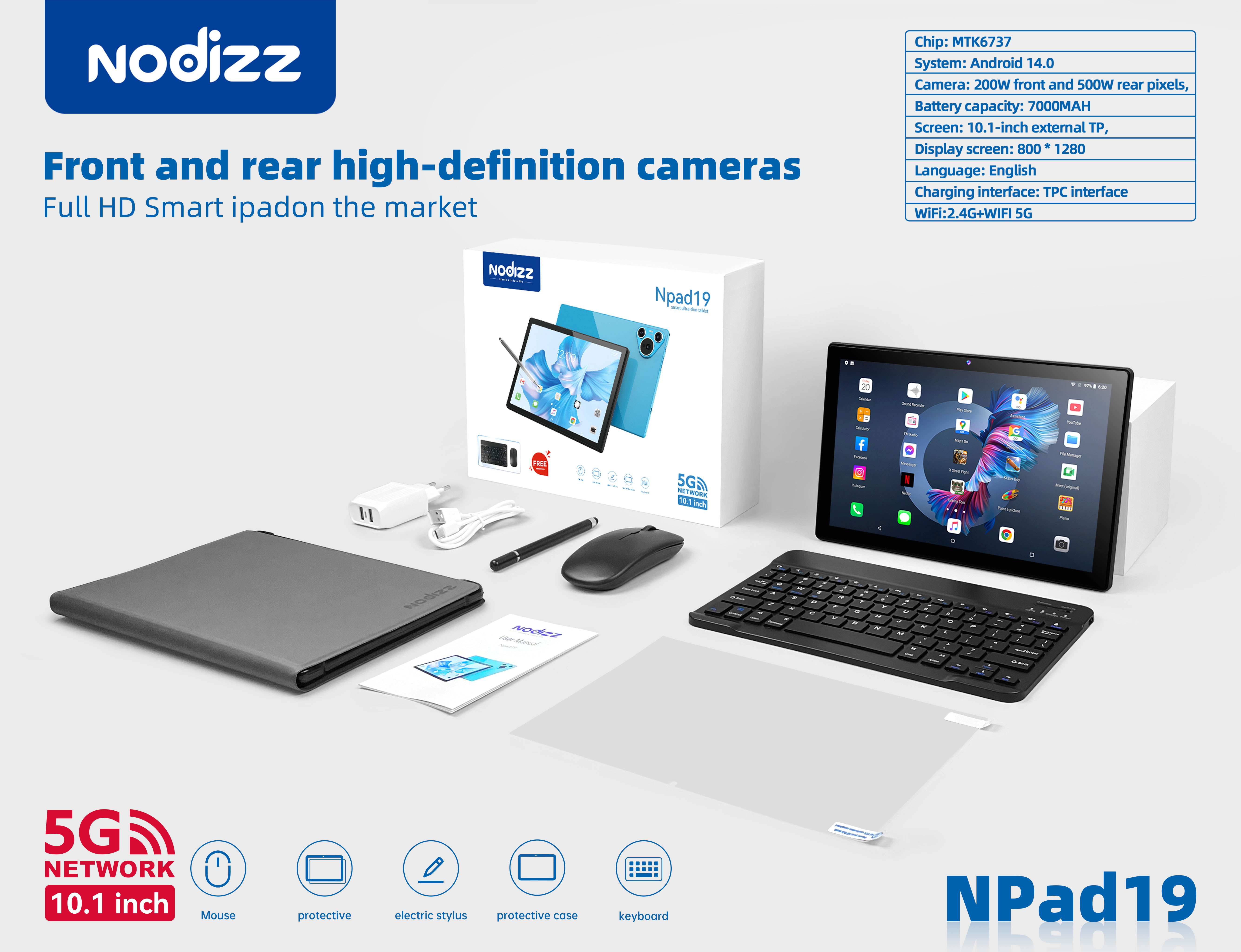 Adult tablet computer Npad19,nodizz