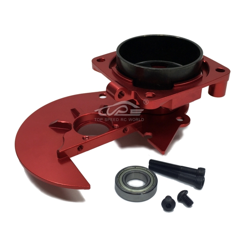 TOP SPEED RC WORLD Clutch Bell and Gear Plate Set Red Fit Hpi Baja RV KM 5B 5T 5SC