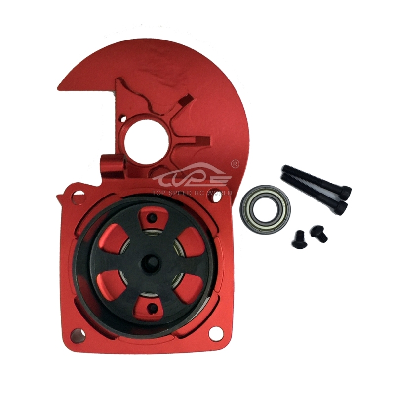 TOP SPEED RC WORLD Clutch Bell and Gear Plate Set Red Fit Hpi Baja RV KM 5B 5T 5SC