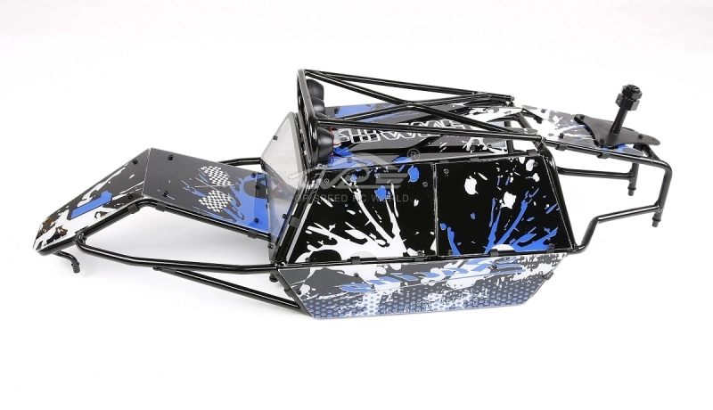 Alloy Roll cage kit with Plastic windows Blue & Black/Light Pod for Hpi Baja 5B