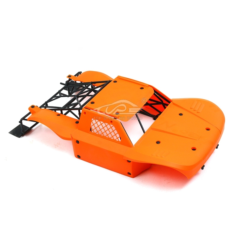 TOP SPEED RC WORLD Body Completely set Include rollcage and bodyshell Orange for Losi 5ive T