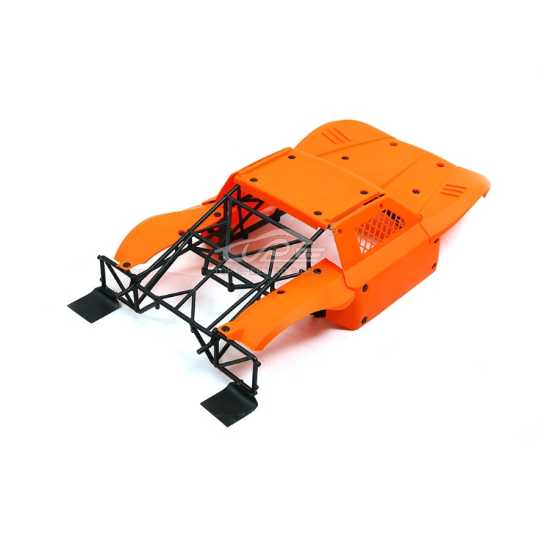 TOP SPEED RC WORLD Body Completely set Include rollcage and bodyshell Orange for Losi 5ive T
