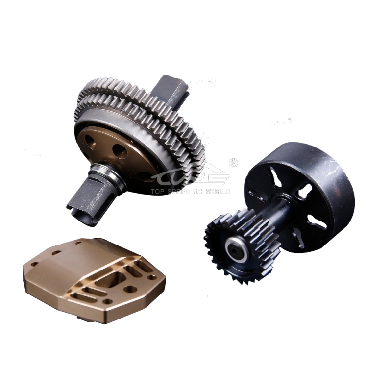 Alloy 2 Speed Gear System Titanium for Losi 5ive T