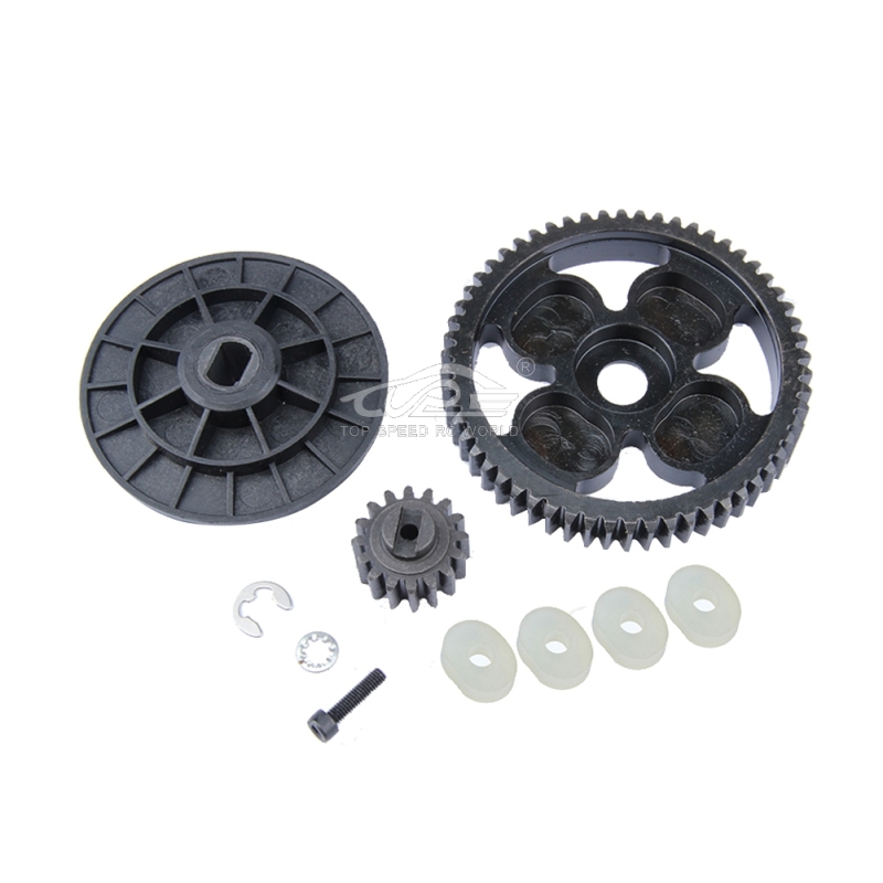 TOP SPEED RC WORLD 58T/16T Metal High Torque Spur Gear Set Fit for 1/5 HPI ROVAN KM ROFUN BAJA 5B 5T 5SC SS TRUCK RC CAR PARTS