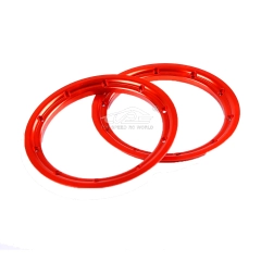 Alloy CNC Wheel Hub Kit with Nut 4Pcs Red for Losi 5ive T
