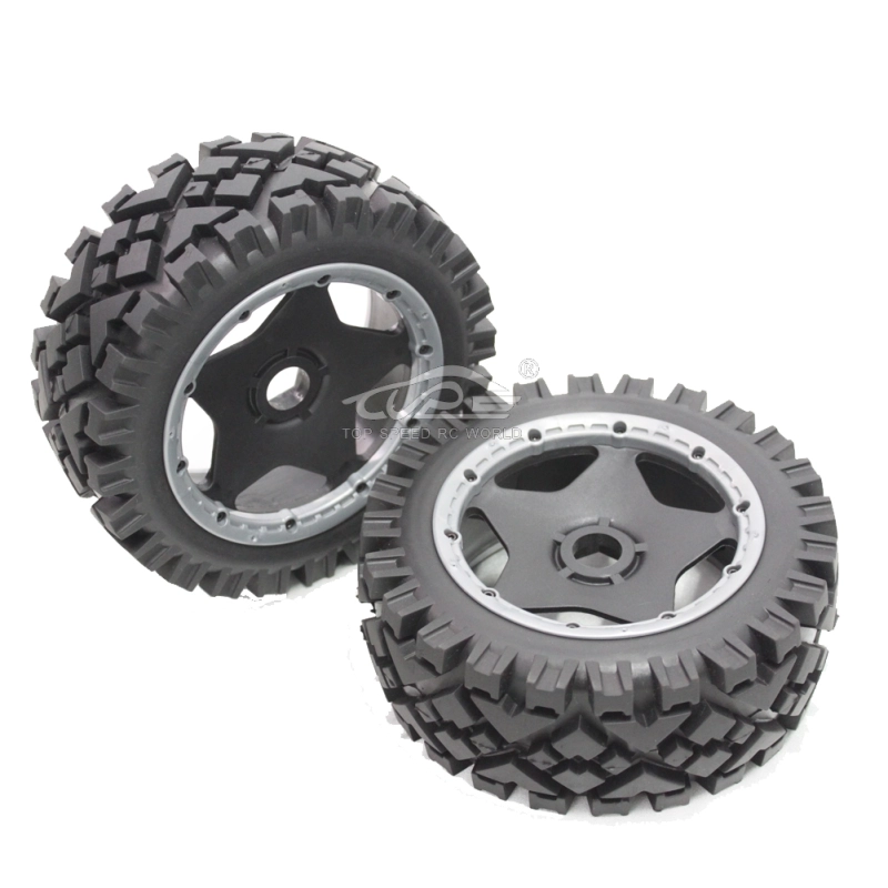 Front All-terrian Wheel tire set fit 1/5 RC Buggy HPI BAJA RV KM 5B