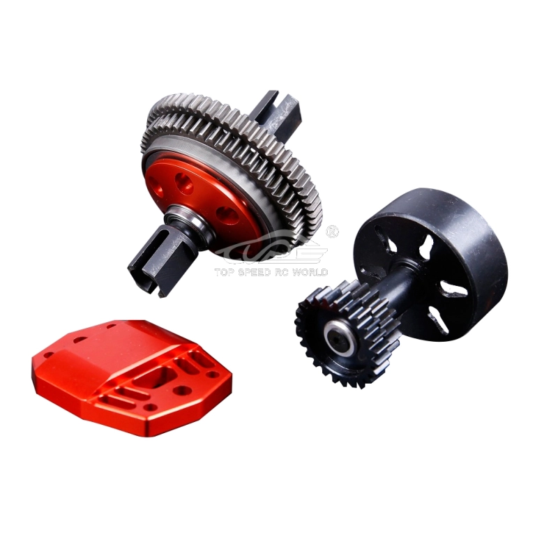 Alloy 2 Speed Gear System Orange Red for Losi 5ive T