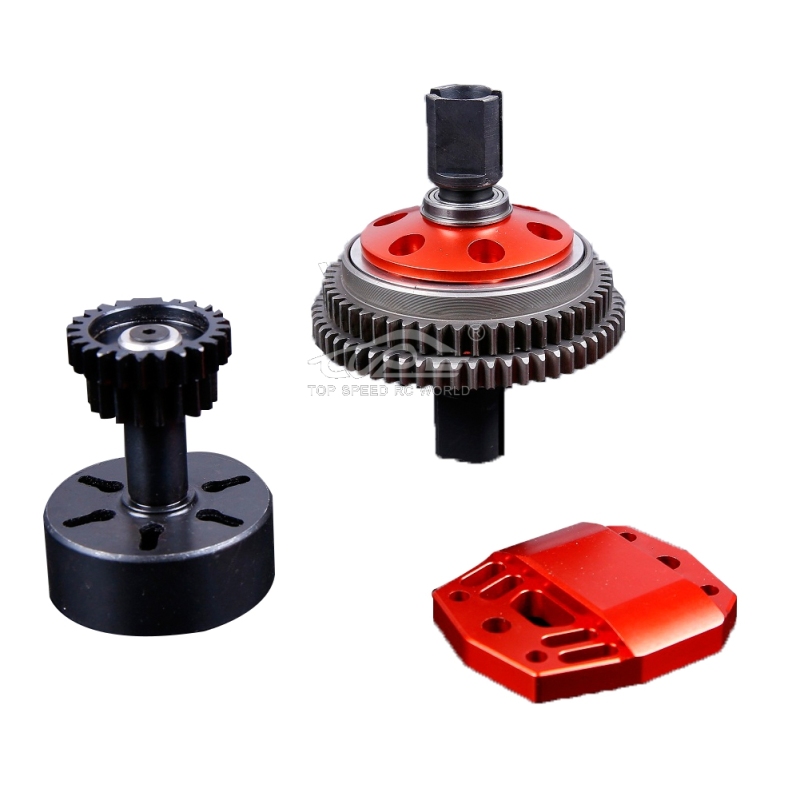 Alloy 2 Speed Gear System Orange Red for Losi 5ive T