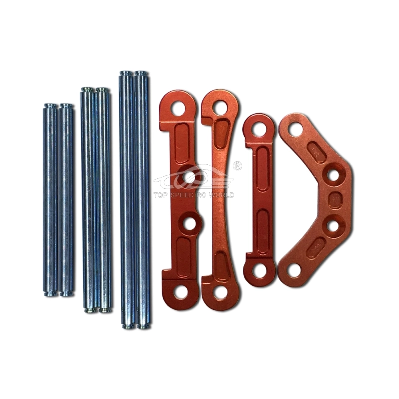 Alloy CNC Front and Rear brace Orange Red and Hinge Pins for 1/5 RC Baja 5B