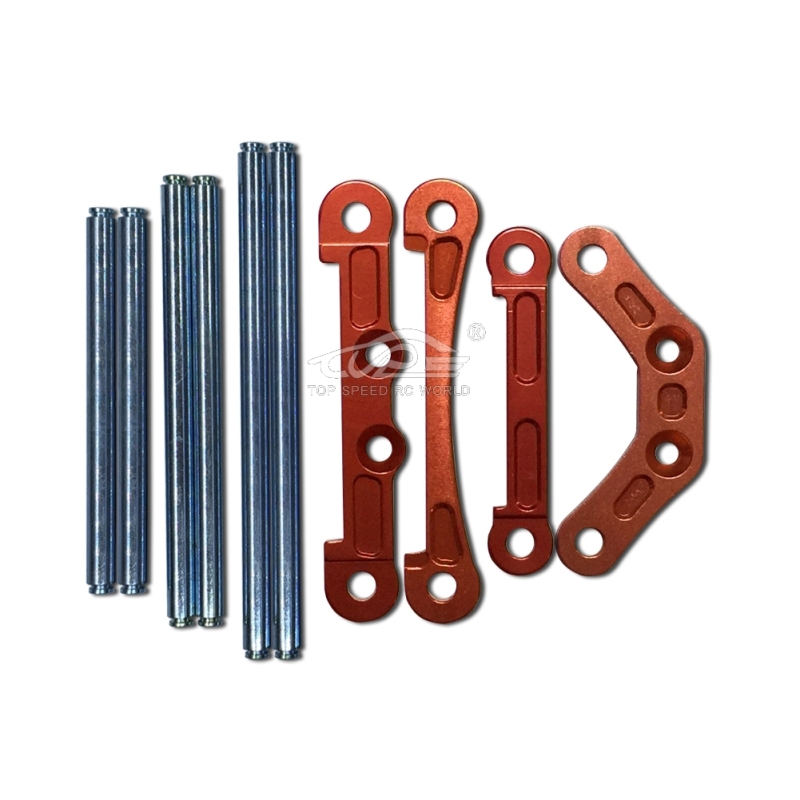 Alloy CNC Front and Rear brace Orange Red and Hinge Pins for 1/5 RC Baja 5B