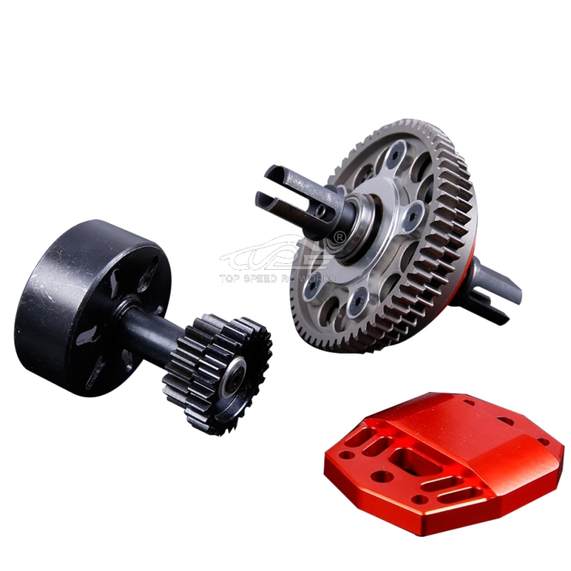 Alloy 2 Speed Gear System Orange Red for Losi 5ive T