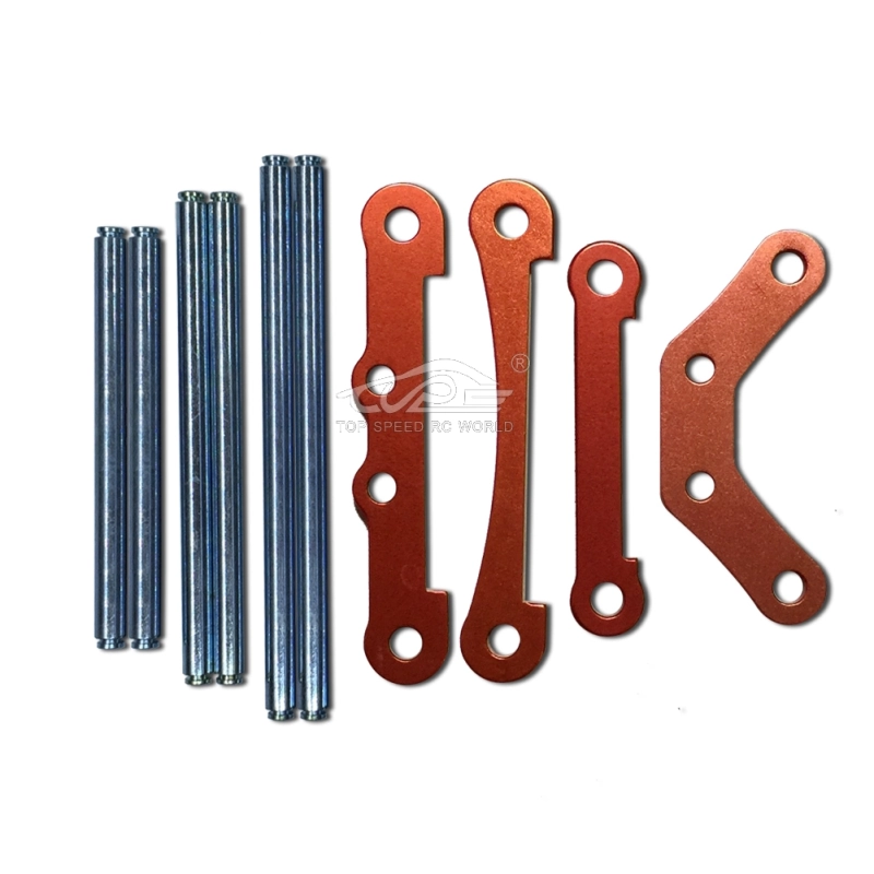 Alloy CNC Front and Rear brace Orange Red and Hinge Pins for 1/5 RC Baja 5B