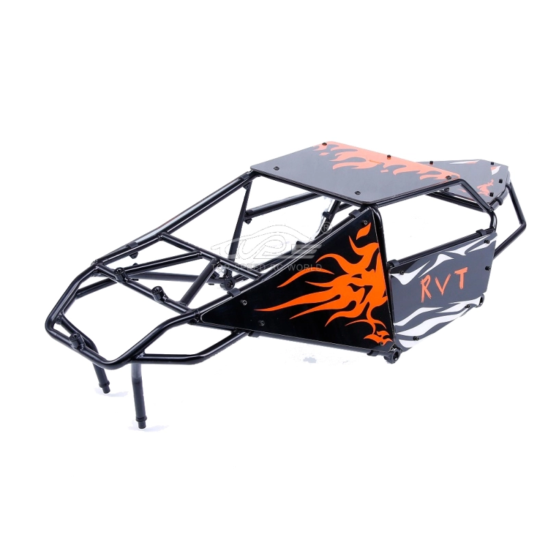 Alloy Roll cage kit with Plastic Orange image windows for Hpi Baja 5T 5SC