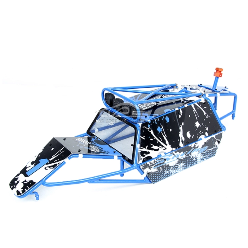 Alloy Roll cage kit with Plastic windows Blue & Black/Light Pod for Hpi Baja 5B