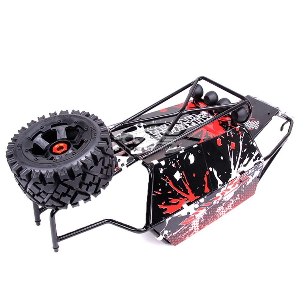 Alloy Roll cage kit with Plastic windows Red & Black/Light Pod for Hpi Baja 5B