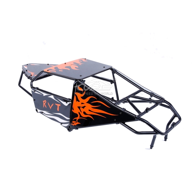 Alloy Roll cage kit with Plastic Orange image windows for Hpi Baja 5T 5SC