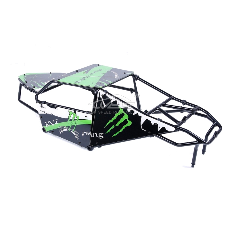 Alloy Roll cage kit with Plastic Green image windows for Hpi Baja 5T 5SC