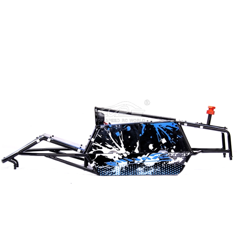 Alloy Roll cage kit with Plastic windows Blue & Black/Light Pod for Hpi Baja 5B