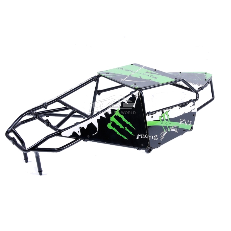 Alloy Roll cage kit with Plastic Green image windows for Hpi Baja 5T 5SC