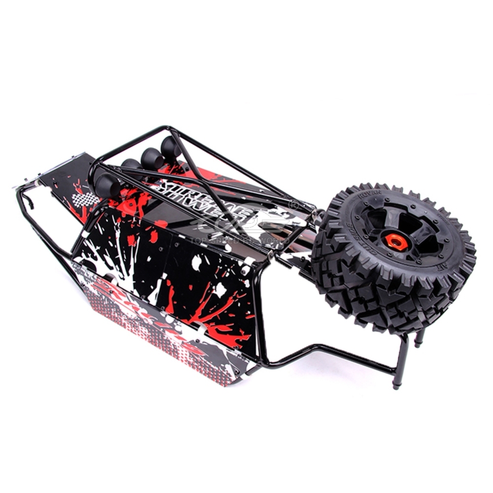 Alloy Roll cage kit with Plastic windows Red & Black/Light Pod for Hpi Baja 5B