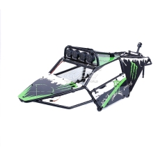 Alloy Roll cage kit/Plastic Green image windows with lamp for Hpi Baja 5T 5SC