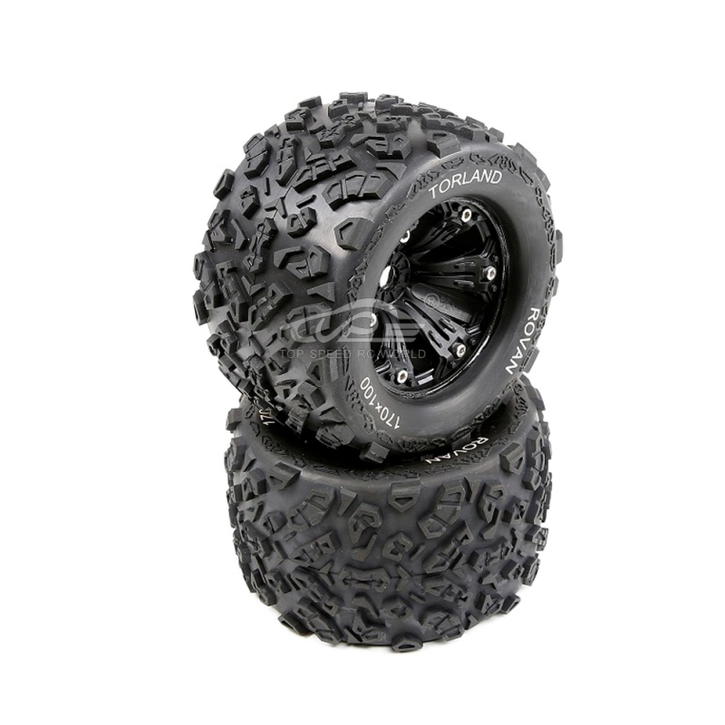 TOP SPEED RC WORLD Knobby tyres for 1/8 rovan TORLAND rc car parts