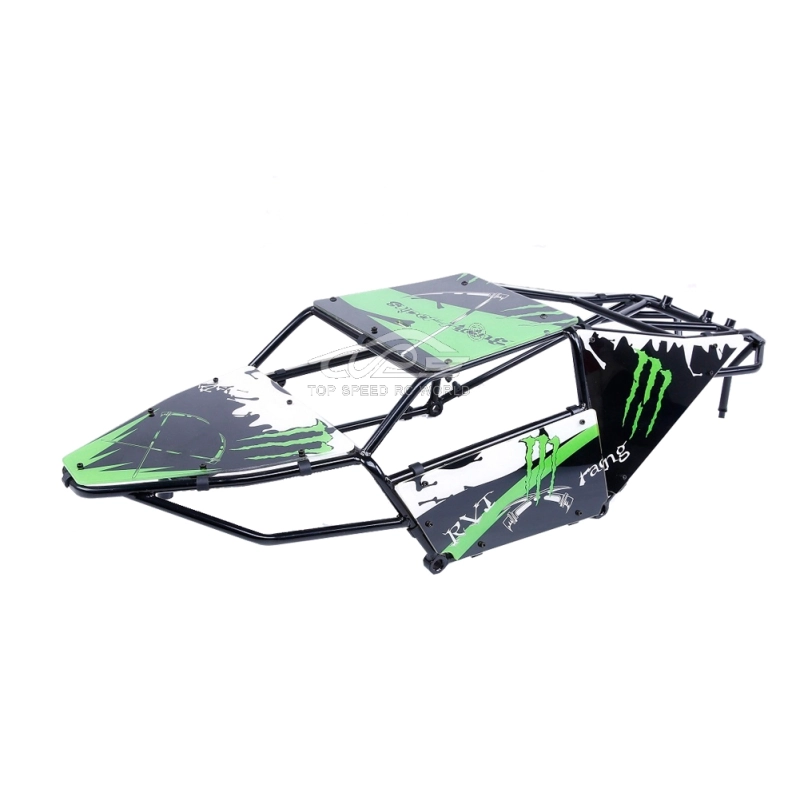 Alloy Roll cage kit with Plastic Green image windows for Hpi Baja 5T 5SC