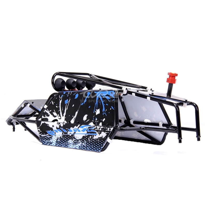 Alloy Roll cage kit with Plastic windows Blue & Black/Light Pod for Hpi Baja 5B