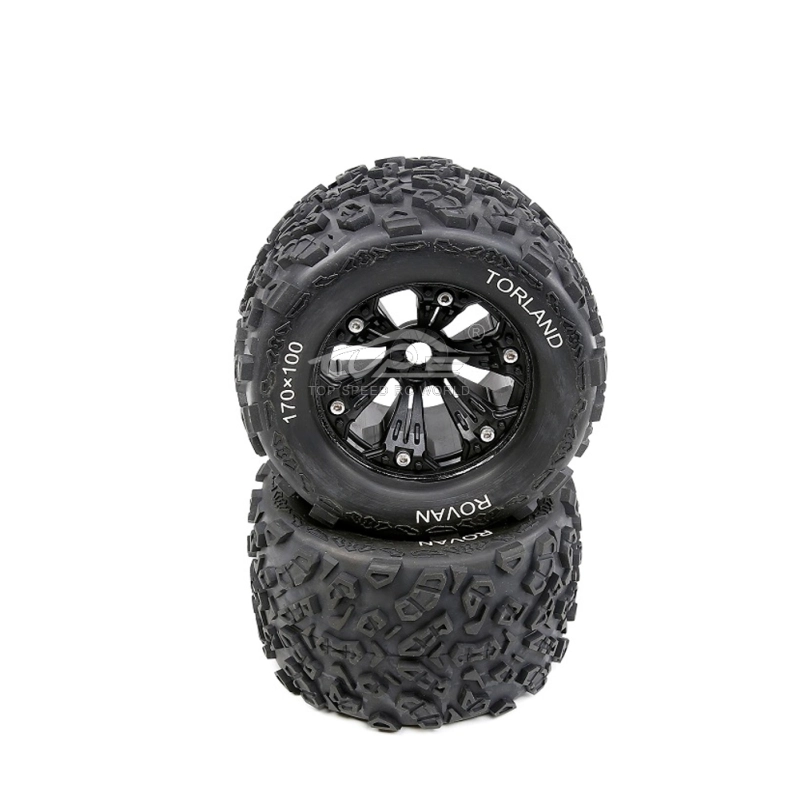 TOP SPEED RC WORLD Knobby tyres for 1/8 rovan TORLAND rc car parts
