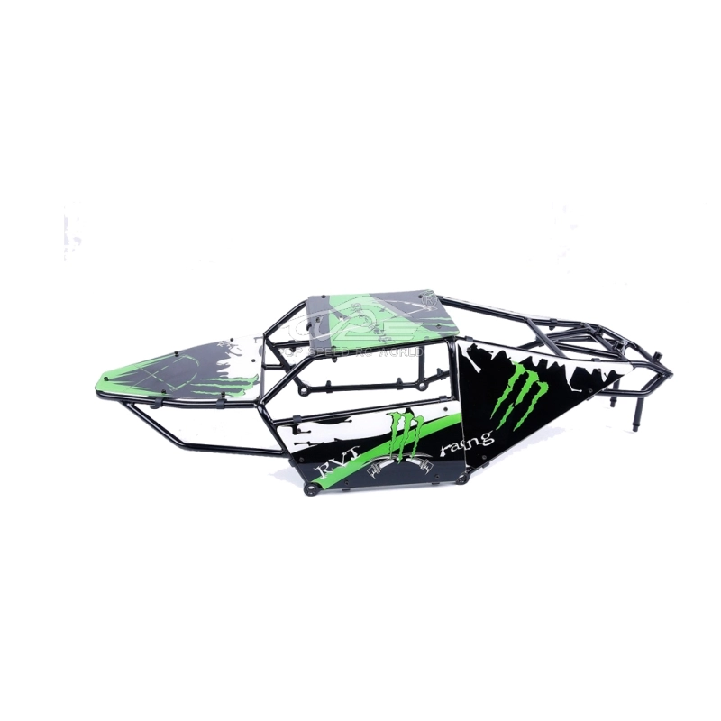 Alloy Roll cage kit with Plastic Green image windows for Hpi Baja 5T 5SC