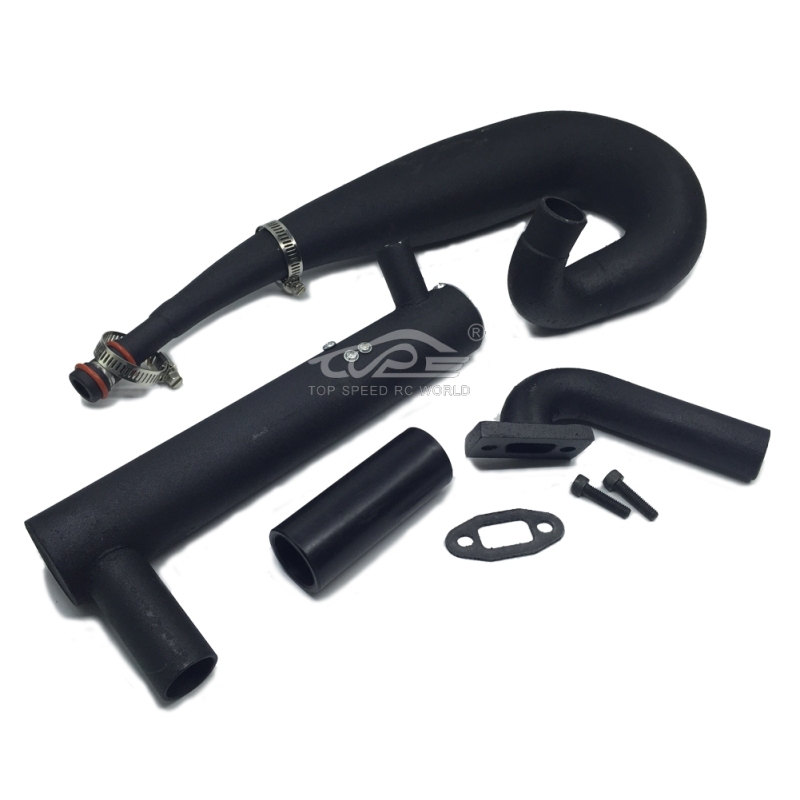 TOP SPEED RC WORLD Exhaust pipe Black color For FG Competition EVO  GT2 GT3 Carson C5