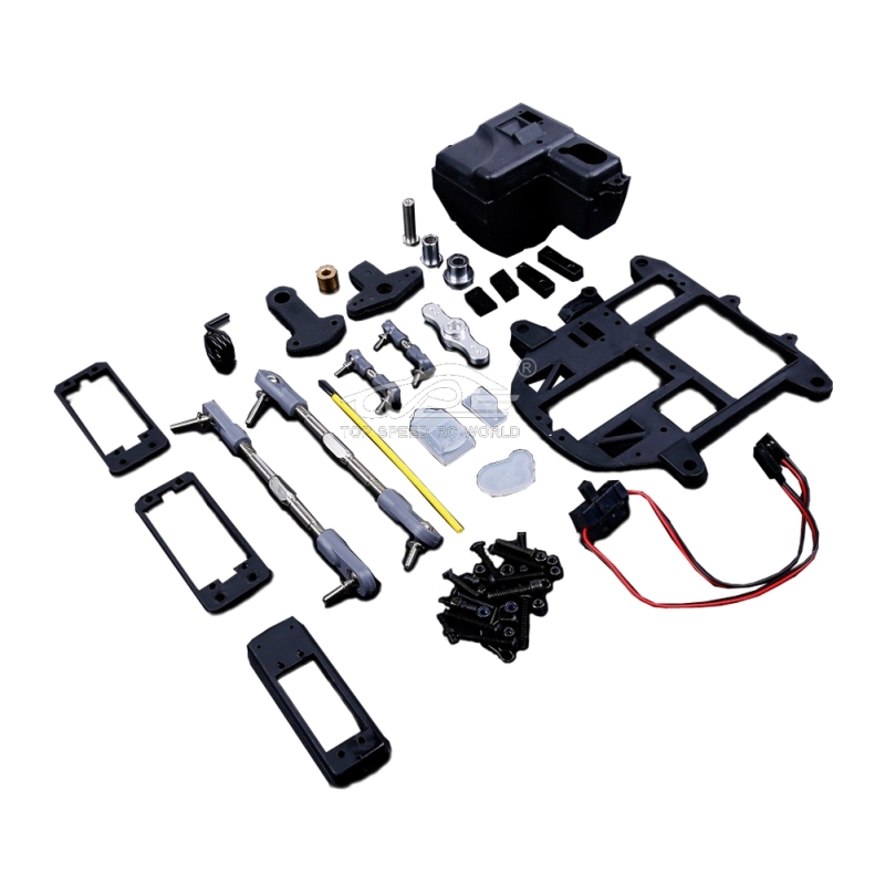TOP SPEED RC WORLD Steering system with plastic battery case set for HPI BAJA 5B 5T 5SC