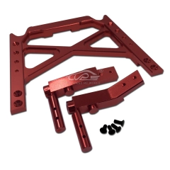 TOP SPEED RC WORLD Alloy Center Roll Bar Brace Set Reddish Orange fit 1/5 baja 5B 5T 5SC