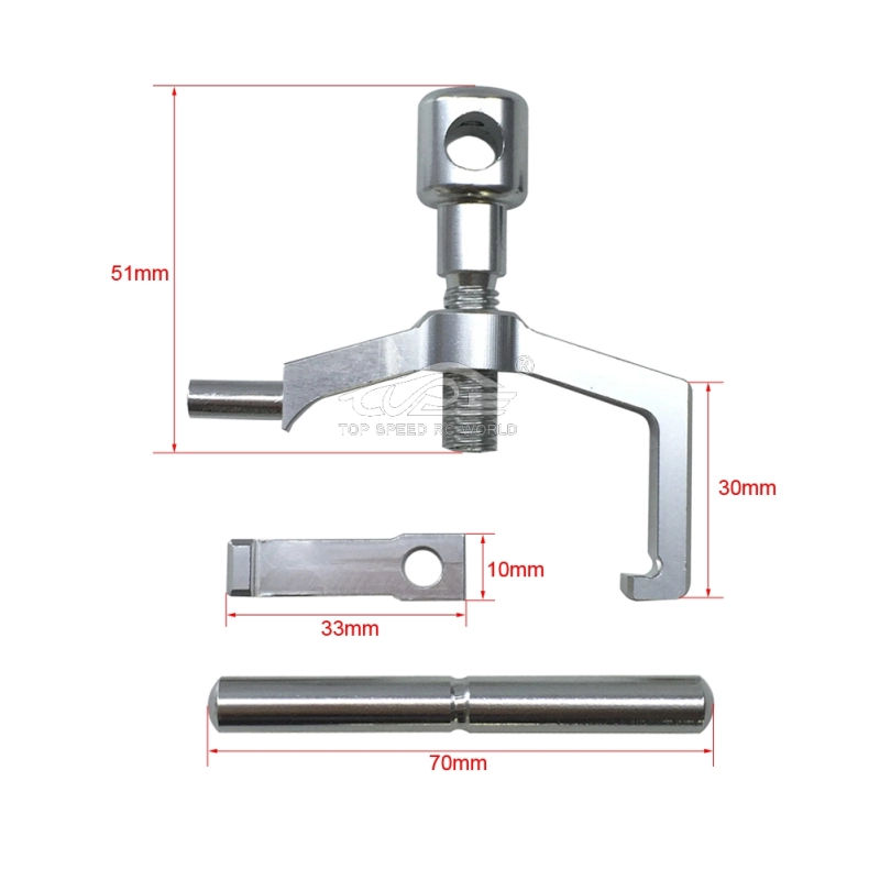 TOP SPEED RC WORLD Alloy CNC Disassembly Clutch Tool Silver Fit 1/5 Hpi Baja 5B 5T 5SC