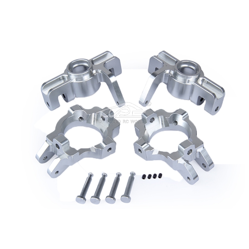 TOP SPEED RC WORLD Alloy Front Hub kit Silver fit Losi 5ive T